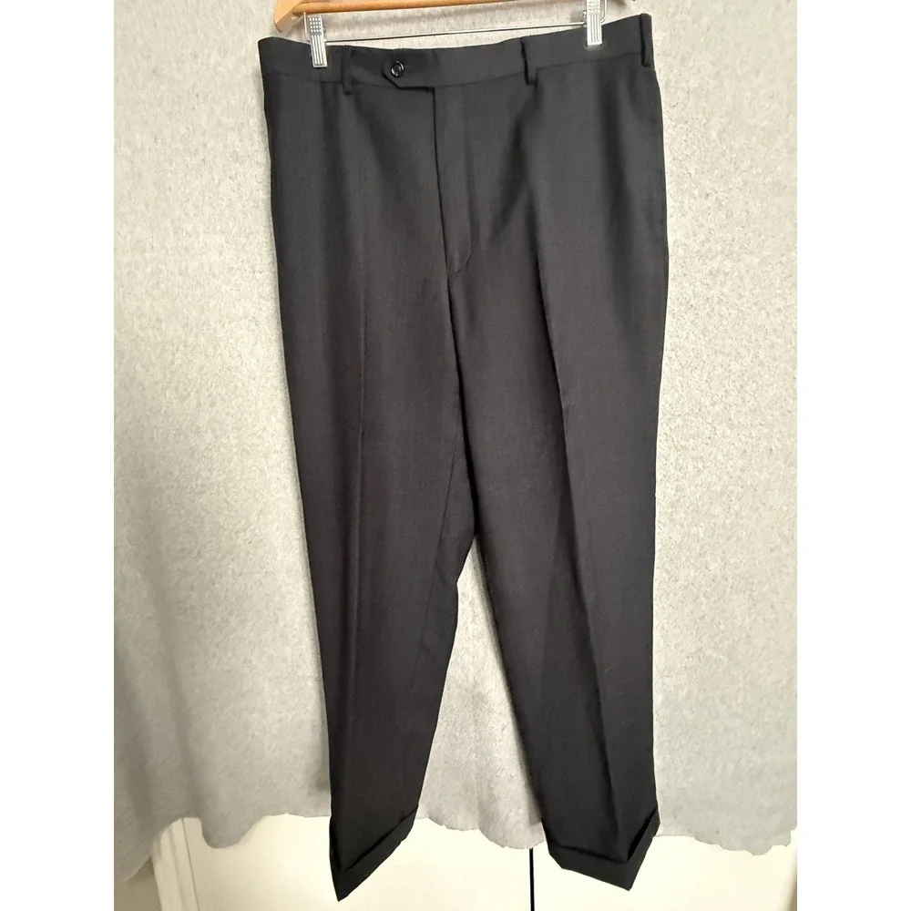 Jos. A. Bank Suit Mens 44 39x30 Gray 100% Wool 2 Piece‎ Jacket Pants Formal